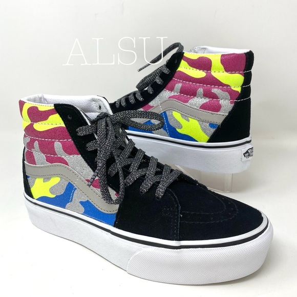 💖MEGA SALE💖VANS SK8-HI Platform After Dark Camo Suede Women's Size VN0A3TKNTUR - Picture 9 of 10